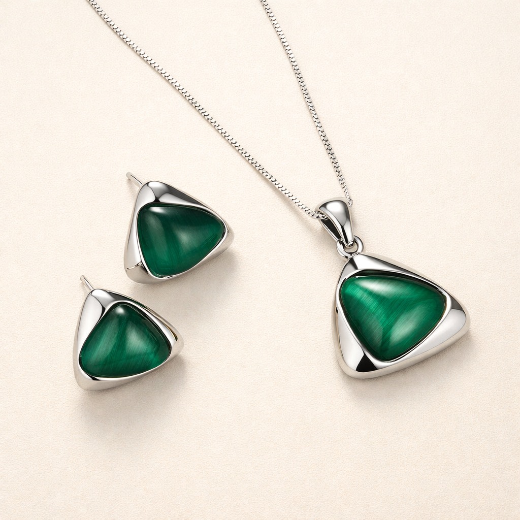 Glennia™ Triangle Cat-Eye Jewellery Gift Set