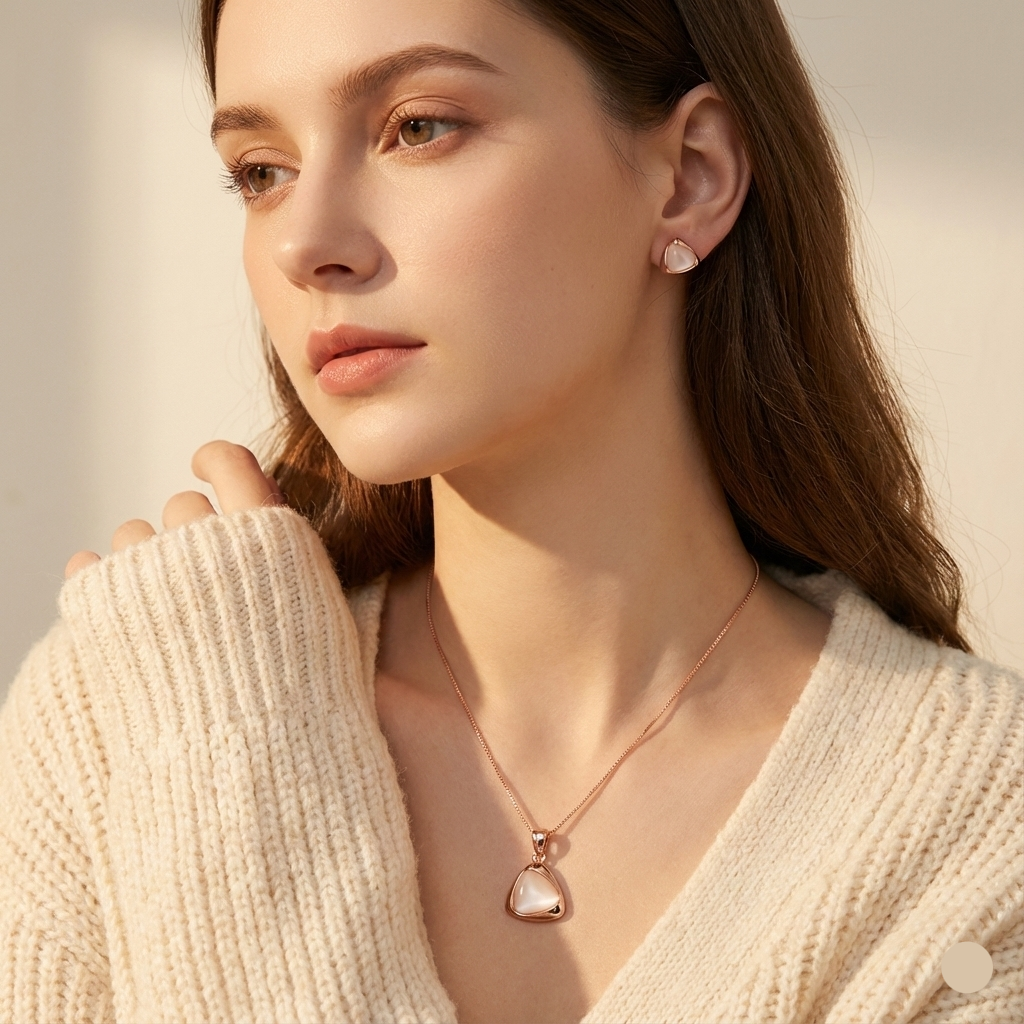 Glennia™ Triangle Cat-Eye Jewellery Gift Set